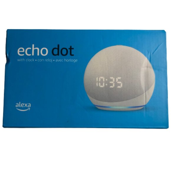 Alexa Accessories Amazon Echo Dot 4th Gen Smart Speaker W Clock And Alexa Glacier White 256